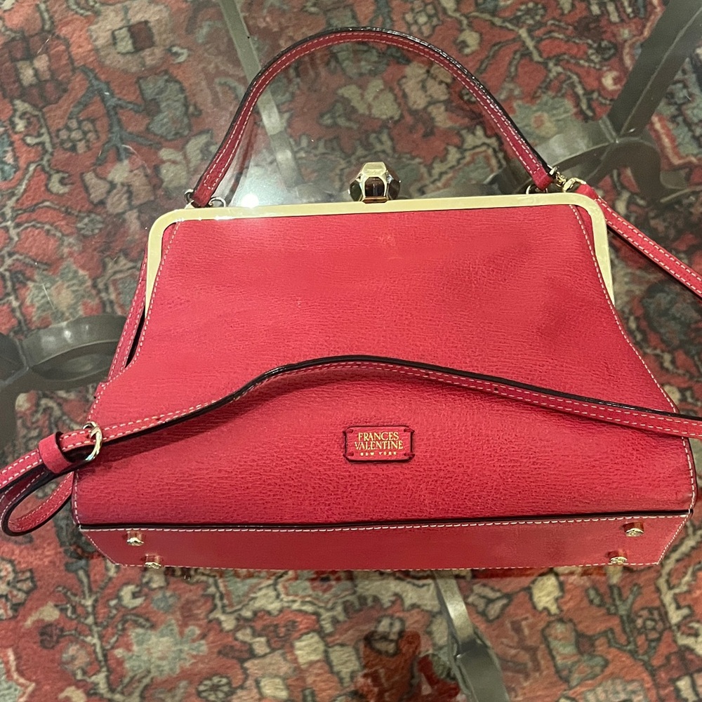 Elegant Frances Valentine Red Handbag